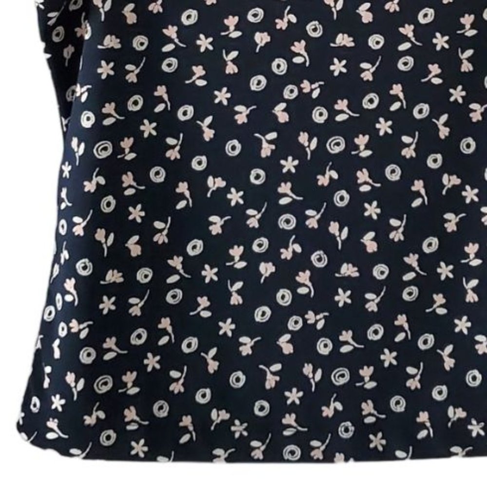 Petite Sophisticate Floral Scoop Neck Shell/Tank Top | NWOT | XSP | Navy Pink WH - Picture 9 of 11